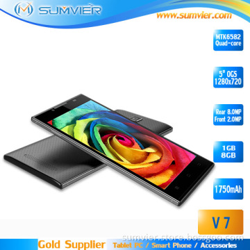 5.5inch Mtk6582 Quad Core IPS 960*540 Display 1g+8g Andriod Cell Phone (V7)